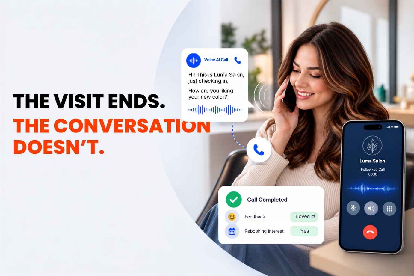 AI voice agent handing off a call to a human agent